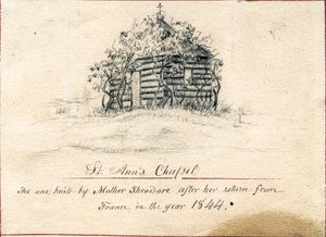 セントメアリーオブザウッズのプロビデンスのシスターズの敷地内にある最初のセントアンチャペル
